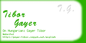 tibor gayer business card